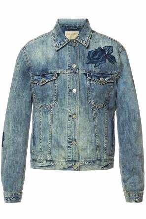 'rose' floral motif denim jacket, zdjęcie 1 'rose' floral motif denim jacket od AllSaints